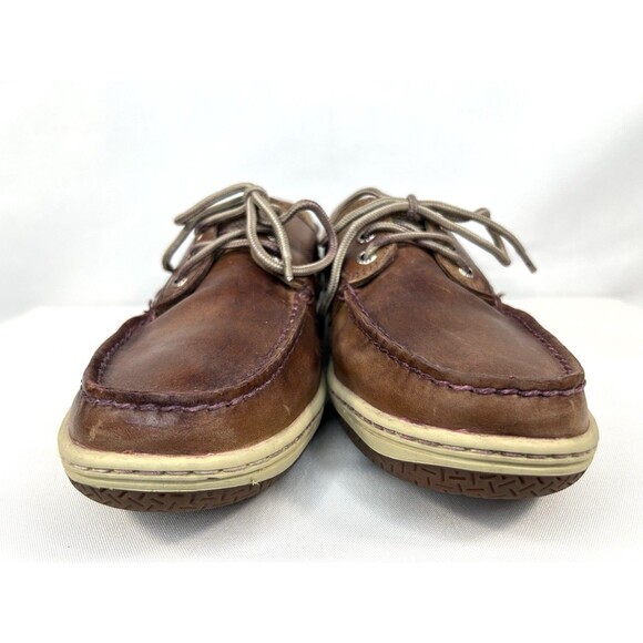 Sperry Top Sider Men's Size 9 W Brown Low Top Leather Boat Shoes - Picture 2 of 11
